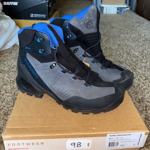 MAMMUT TROVAT TOUR HIGH GTX MEN’S HIKING BOOTS DARK TIN/DARK TITANIUM US 12.5